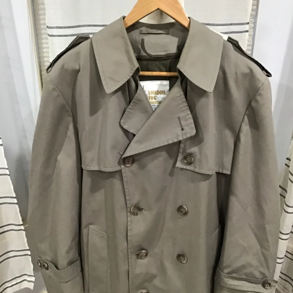 New Without Tags London Fog Men Size 42 Short Westwood Gray Trench Coat Classic - Picture 2 of 12